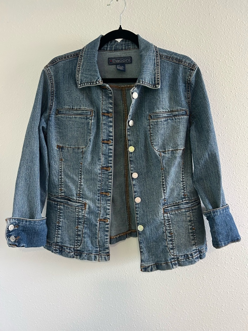 Baccini Washed Blue Denim Jacket